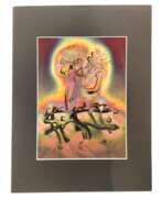 Übersicht. Flame Colored Copper Painting by Arthur UNGER. Signed.