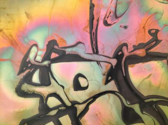 Flame Colored Copper Painting by Arthur UNGER. Signed. 20th century - photo 2