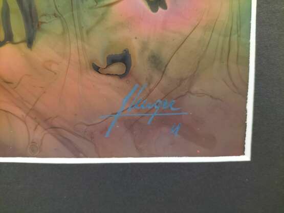 Flame Colored Copper Painting by Arthur UNGER. Signed. 20th century - photo 4