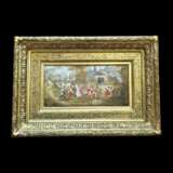 19th Century Porcelain Painting in Large Gilded Frame 19th century - photo 4
