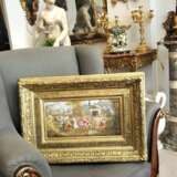 19th Century Porcelain Painting in Large Gilded Frame 19th century - photo 6