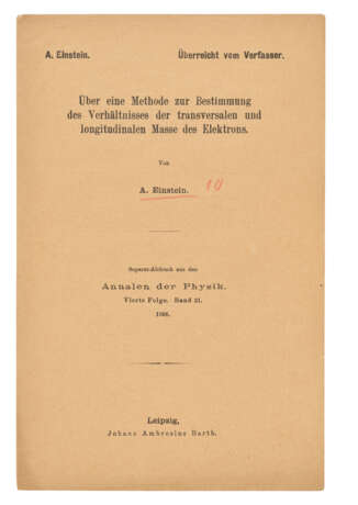EINSTEIN, Albert (1879-1955) - фото 3