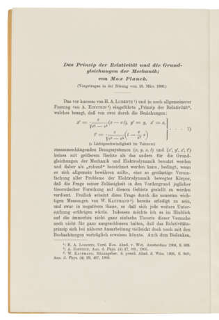 PLANCK, Max (1858-1947) - photo 2