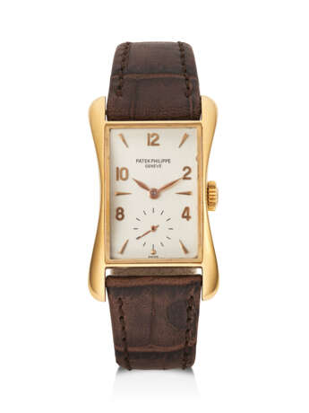 PATEK PHILIPPE, PINK GOLD RECTANGULAR WRISTWATCH, REF. 2442 - photo 1