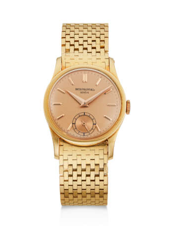 PATEK PHILIPPE, YELLOW GOLD WRISTWATCH WITH UNSIGNED CASE AND BRACELET - photo 1 PATEK PHILIPPE, YELLOW GOLD WRISTWATCH WITH UNSIGNED CASE AND BRACELET - photo 1