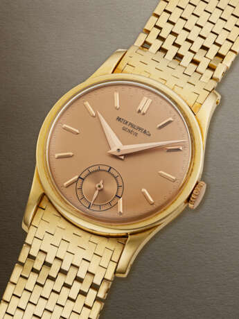 PATEK PHILIPPE, YELLOW GOLD WRISTWATCH WITH UNSIGNED CASE AND BRACELET - photo 2 PATEK PHILIPPE, YELLOW GOLD WRISTWATCH WITH UNSIGNED CASE AND BRACELET - photo 2