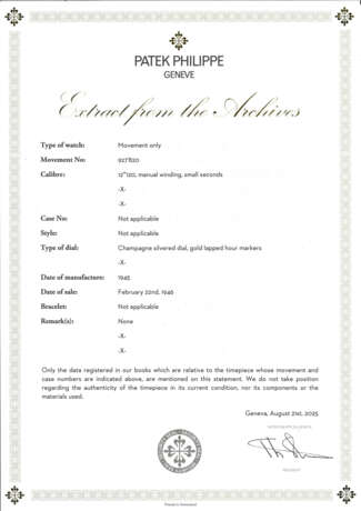 PATEK PHILIPPE, YELLOW GOLD WRISTWATCH WITH UNSIGNED CASE AND BRACELET - photo 6 PATEK PHILIPPE, YELLOW GOLD WRISTWATCH WITH UNSIGNED CASE AND BRACELET - photo 6