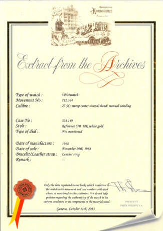 PATEK PHILIPPE, WHITE GOLD 'CALATRAVA', REF. 570 - Foto 4 PATEK PHILIPPE, WHITE GOLD 'CALATRAVA', REF. 570 - Foto 4