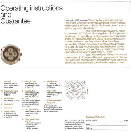 IKEPOD, LIMITED EDITION STAINLESS STEEL 'HEMIPODE CHRONOGRAPH RATTRAPANTE' - Foto 5