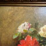 19th Century Large Still Life Oil-on-Canvas Painting Rose Bouquet Napoleon III 19th century - photo 3
