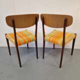 Bureau vintage de design danois. Vendu avec deux chaises. Placage acajou. Ann&eacute;es 1960. Dimensions du bureau&nbsp;: Hauteur 76&nbsp;cm&nbsp;; longueur 142&nbsp;cm&nbsp;; largeur 61&nbsp;cm. Mahagoni Design of 50-60’s Mid-20th century - Foto 8