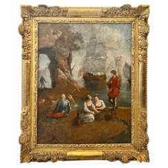 18th-Century Seascape Painting in the Style of Claude-Joseph Vernet