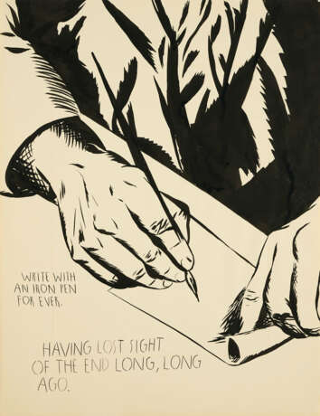 Raymond Pettibon. Write With an Iron Pen For Ever - фото 1