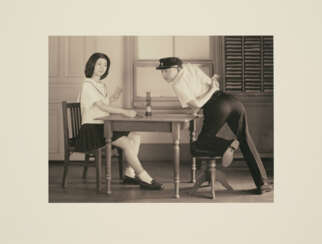 Hisaji Hara. A study of 'The Game of Cards' (from: A Photographic Portrayal of the Paintings of Balthus)