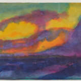 Emil Nolde. Meer (blau-violett mit orange-farbenen Wolken) - Foto 2