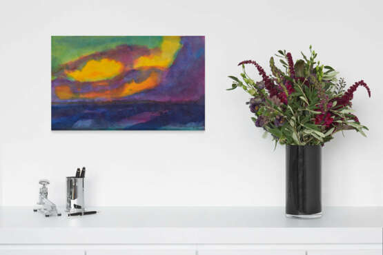 Emil Nolde. Meer (blau-violett mit orange-farbenen Wolken) - Foto 4