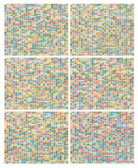 Gerhard Richter. Farbfelder. 6 Anordnungen von 1260 Farben