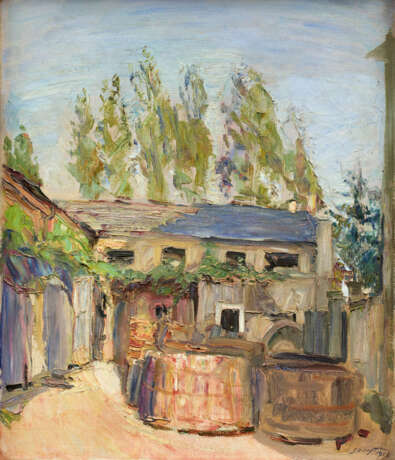 Max Slevogt. Hof mit Weinbütten - фото 1