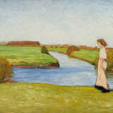 Otto Modersohn. Louise Modersohn-Breling in den Wümmewiesen - фото 1