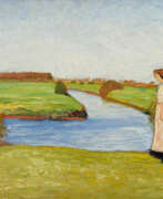 Otto Modersohn. Otto Modersohn. Louise Modersohn-Breling in den Wümmewiesen