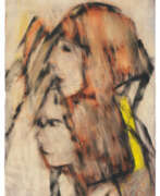 Tempera. Christian Rohlfs. Zwei Kinder im Profil (Kinderköpfe) Tempera. Christian Rohlfs. Zwei Kinder im Profil (Kinderköpfe)