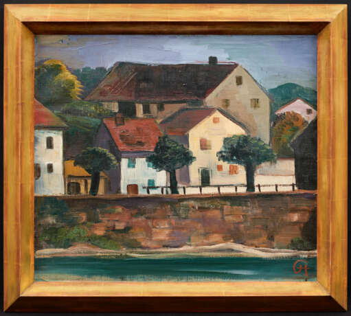 Karl Hofer. Häuser am Rhein - photo 2 Karl Hofer. Häuser am Rhein - photo 2