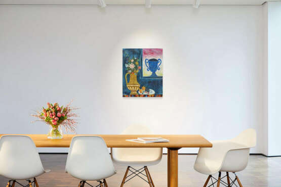 Max Peiffer Watenphul. Stillleben mit Krug und Obstteller - Foto 4