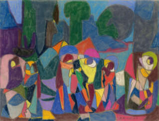 Adolf Hölzel. Untitled (Komposition mit Figuren)