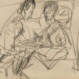 Ernst Ludwig Kirchner. Zwei Personen am Tisch (Unterhaltung) - Foto 1