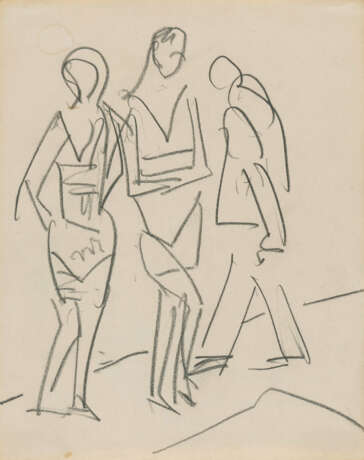 Ernst Ludwig Kirchner. Drei stehende Artisten - photo 1
