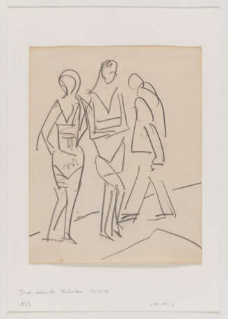 Ernst Ludwig Kirchner. Drei stehende Artisten - photo 2
