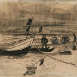 Hermann Max Pechstein. Fischerboote am Strand - photo 1