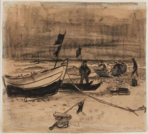 Hermann Max Pechstein. Fischerboote am Strand - photo 2 Hermann Max Pechstein. Fischerboote am Strand - photo 2