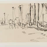 Hermann Max Pechstein. Fischer und Segelboot am Hafen (Nidden) - photo 2