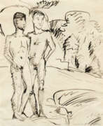 India Ink. Erich Heckel. Jungen am Strand India Ink. Erich Heckel. Jungen am Strand