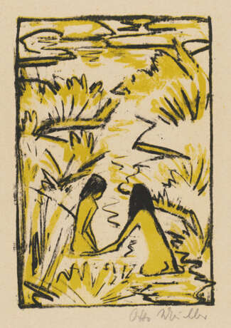 Otto Mueller. Zwei Badende im Bach - Foto 1 Otto Mueller. Zwei Badende im Bach - Foto 1