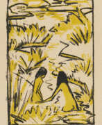 Otto Mueller. Otto Mueller. Zwei Badende im Bach