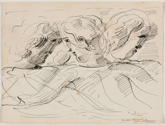 Oskar Schlemmer. Unterhaltung der Drei (Vier weibliche Halbfiguren) - photo 2