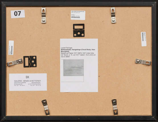 Lyonel Feininger. Wolkenstudie, Harzgebirge - photo 3 Lyonel Feininger. Wolkenstudie, Harzgebirge - photo 3