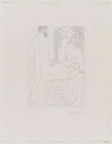 Pablo Picasso. Sculpteur, Modèle Couché et Autoportrait en Hercules Sculpté - photo 2 Pablo Picasso. Sculpteur, Modèle Couché et Autoportrait en Hercules Sculpté - photo 2