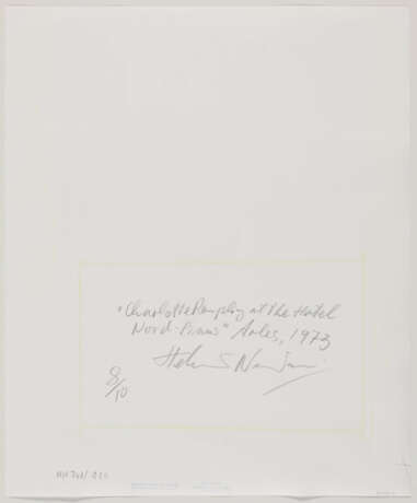 Helmut Newton. Charlotte Rampling at the Hotel Nord-Pinus, Arles - Foto 3