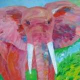 «Розовый Слон» Холст Масляные краски Анималистика 2019 г. - фото 1