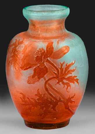 Jugendstil-Ziervase mit "Anémones"-Dekor von Emile Gallé - фото 1