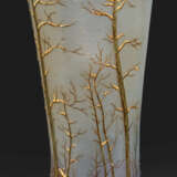 Große Jugendstilvase mit Winterlandschaft - Foto 1