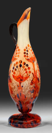 Art Déco-Kanne "Ombelles" von Le Verre Français - photo 1