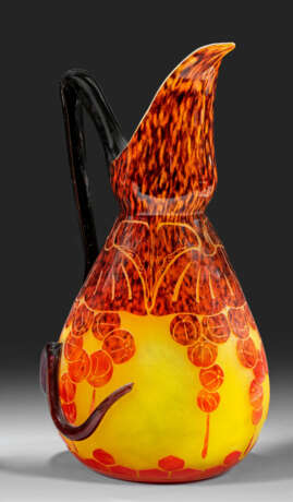 Art Déco-Kanne "Groseille" von Le Verre Français - photo 1 Art Déco-Kanne "Groseille" von Le Verre Français - photo 1