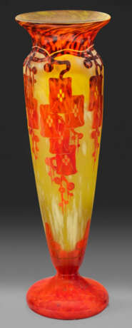 Große Art Déco-Vase "Frênes" von Le Verre Français - фото 1