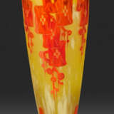 Große Art Déco-Vase "Frênes" von Le Verre Français - фото 1