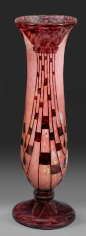 Große Art Déco-Vase "Colliers" von Le Verre Français - photo 1
