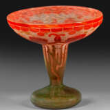 Art Déco-Fußschale mit Rosendekor von Le Verre Français - photo 1